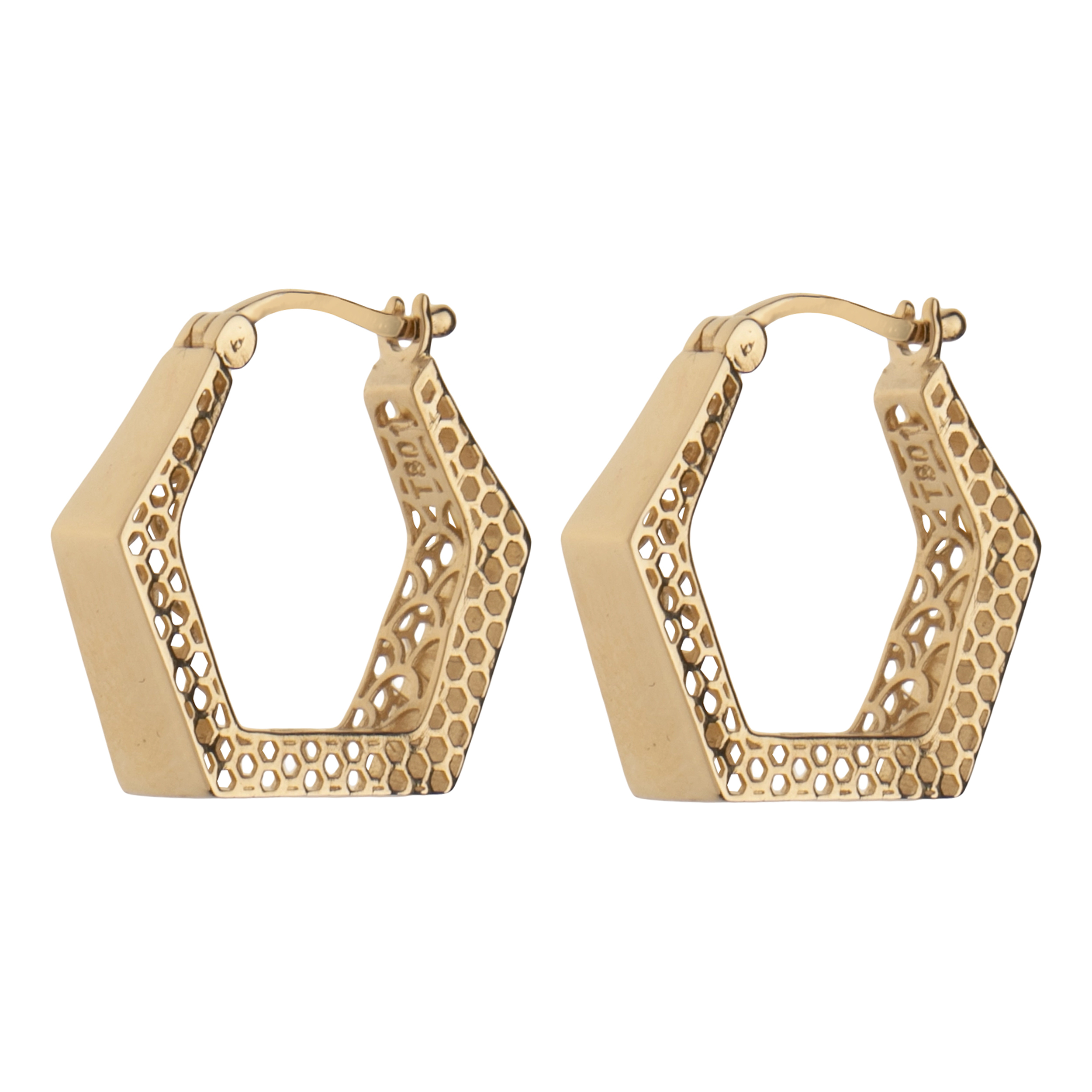 گوشواره حلقهای طلا 18 عیار زنانه گلدم مدل E-3070060