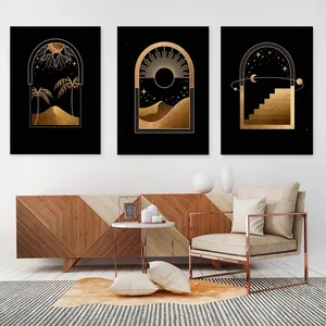 تابلو طرح زیبایی های کویر مدل TA5739 مجموعه سه عددی