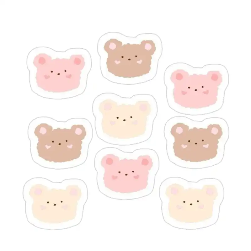 استیکر لپ تاپ و موبایل طرح خرس کیوت مجموعه 9 عددی