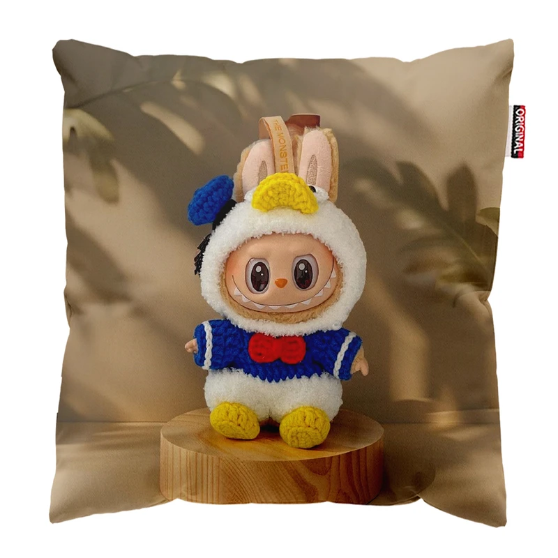 کوسن پاد آفرین مدل عروسک لبوبو کد PK401740 سایز 40*40 سانتی متر