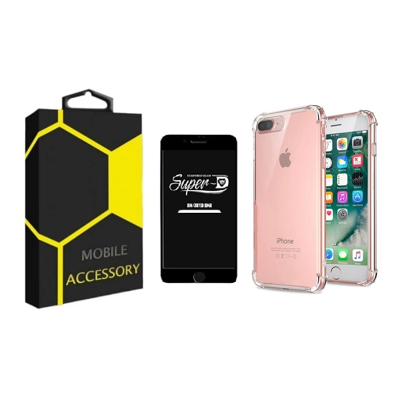 کاور مدل Kapsooli مناسب برای گوشی موبایل اپل Iphone 7 / 8 به همراه محافظ صفحه نمایش 