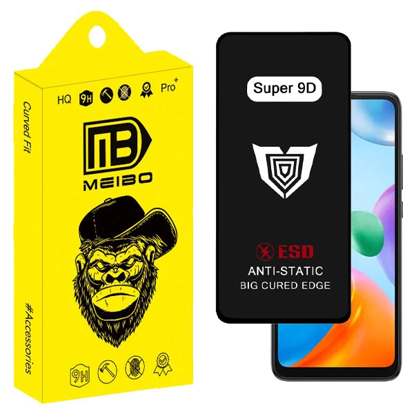 محافظ صفحه نمایش فول میبو مدل Super 9D Guard مناسب برای گوشی موبایل شیائومی redmi 10c / 12c / 10 / a3 / poco c40 / c55 / c61