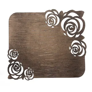 زیربشقابی طرح رز مدل چرمی کد b101