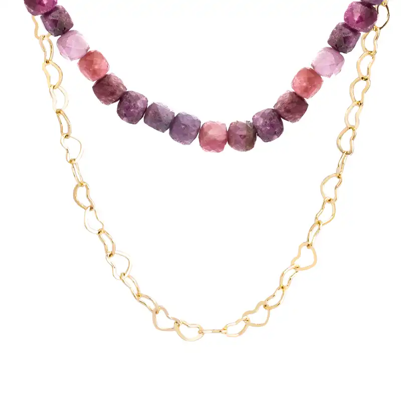 گردنبند زنانه الون مدل یاقوت گلفام