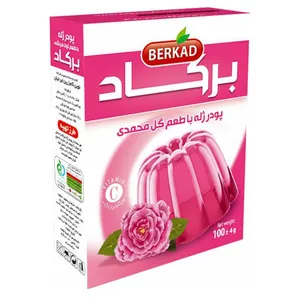 پودر ژله برکاد باطعم گل محمدی - 100 گرم