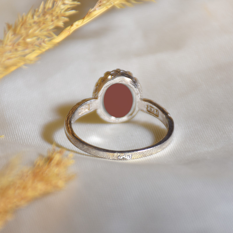 انگشتر نقره زنانه نقره جات لطفی مدل الکساندریت کد ANZS0406