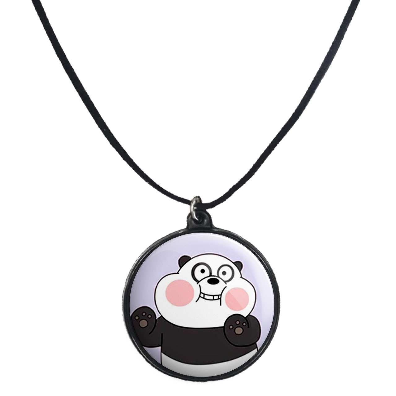 گردنبند پرمانه طرح خرس‌های کله‌فندقی کد pmb.10260 مدل دو طرفه