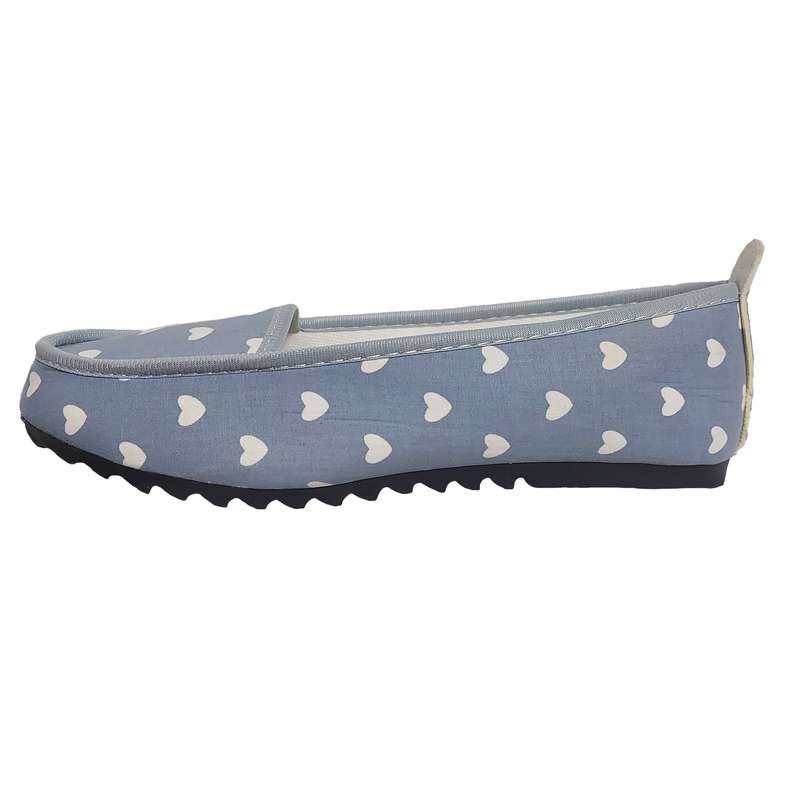 کفش روزمره زنانه مدل قلبی رنگ طوسی