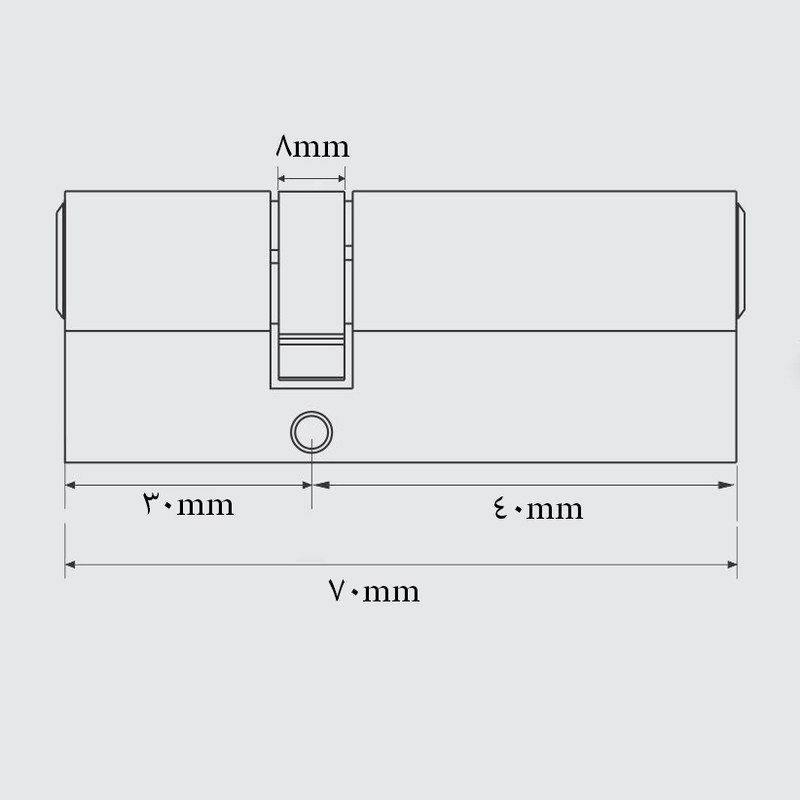سیلندر قفل درتا مدل PA 2119 سیلندر قفل درتا مدل PA 2119