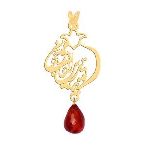 آویز گردنبند طلا 18 عیار زنانه فرشته طرح انار تو زیباترین اتفاق جهانی WNLAAN-000048