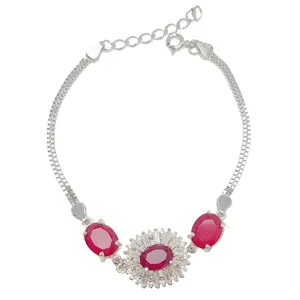 دستبند نقره زنانه کد 012328