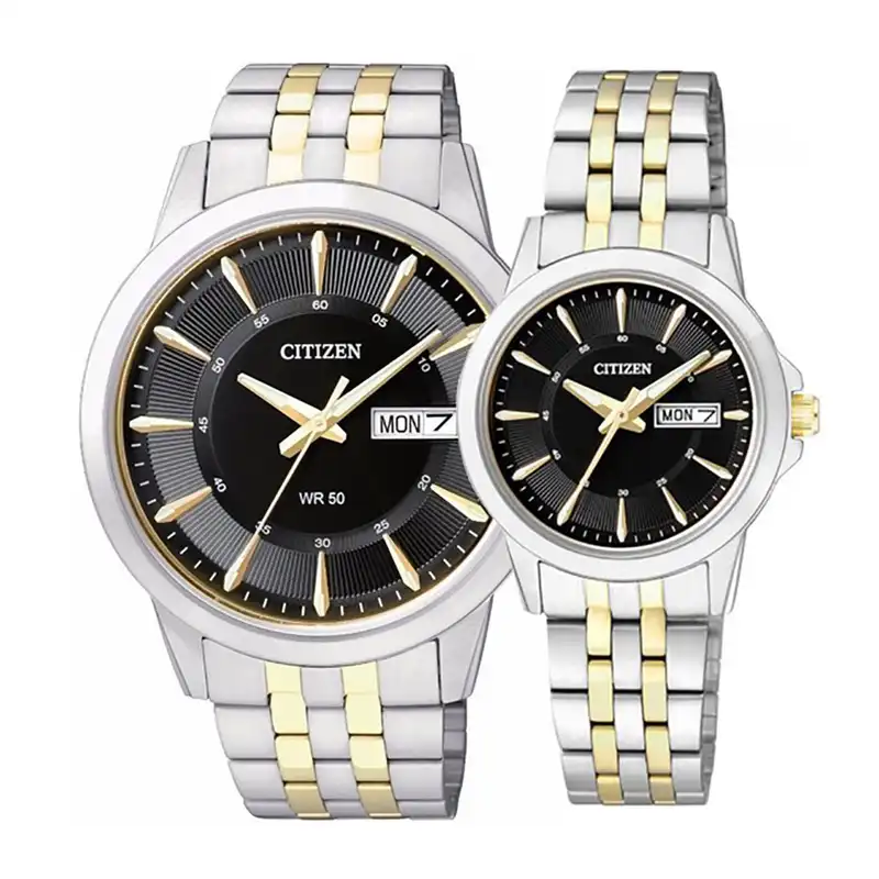 ست ساعت مچی عقربه ای زنانه و مردانه سیتی زن  مدل BF2018-52E - EQ0608-55E