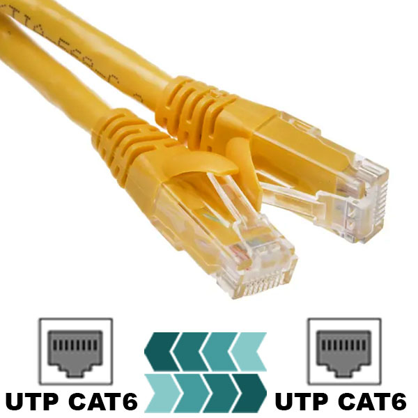 کابل شبکه Cat6 گیگافلکس مدل GI-UTP-5M-Yelow