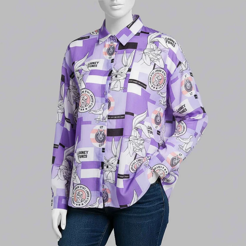 شومیز آستین بلند یقه برگردان زنانه مکس مدل 47432