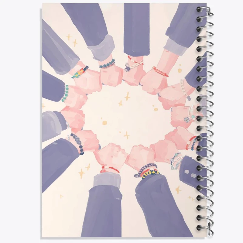 دفتر مشق 50 برگ خندالو مدل گروه سونتین Seventeen کد 21661