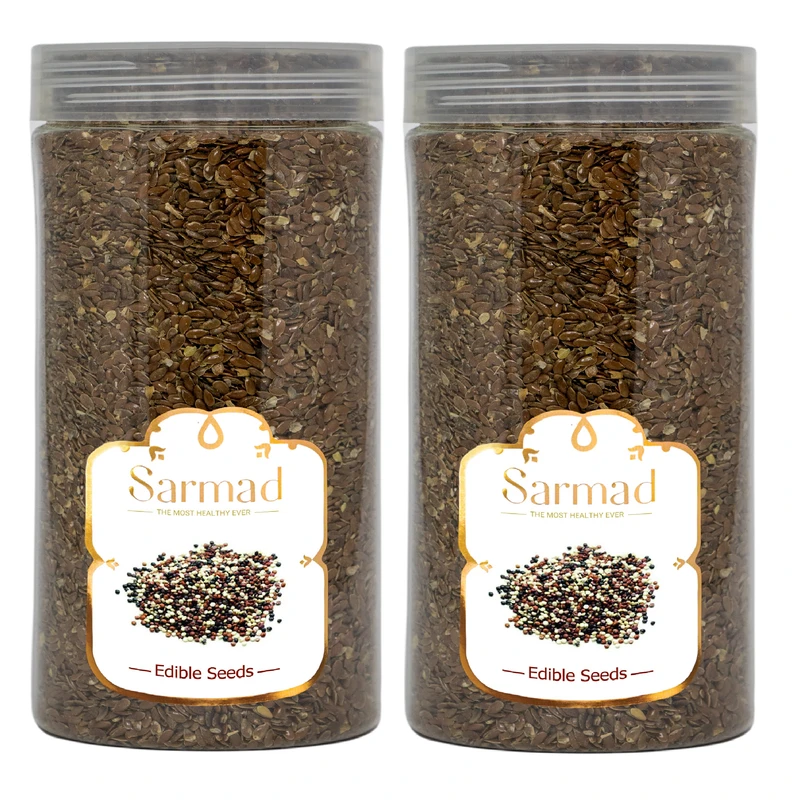 دانه کتان ممتاز سرمد - 500 گرم بسته 2 عددی