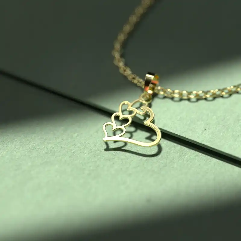 گردنبند طلا 18 عیار زنانه مدوپد مدل طرح قلب کد TT1058