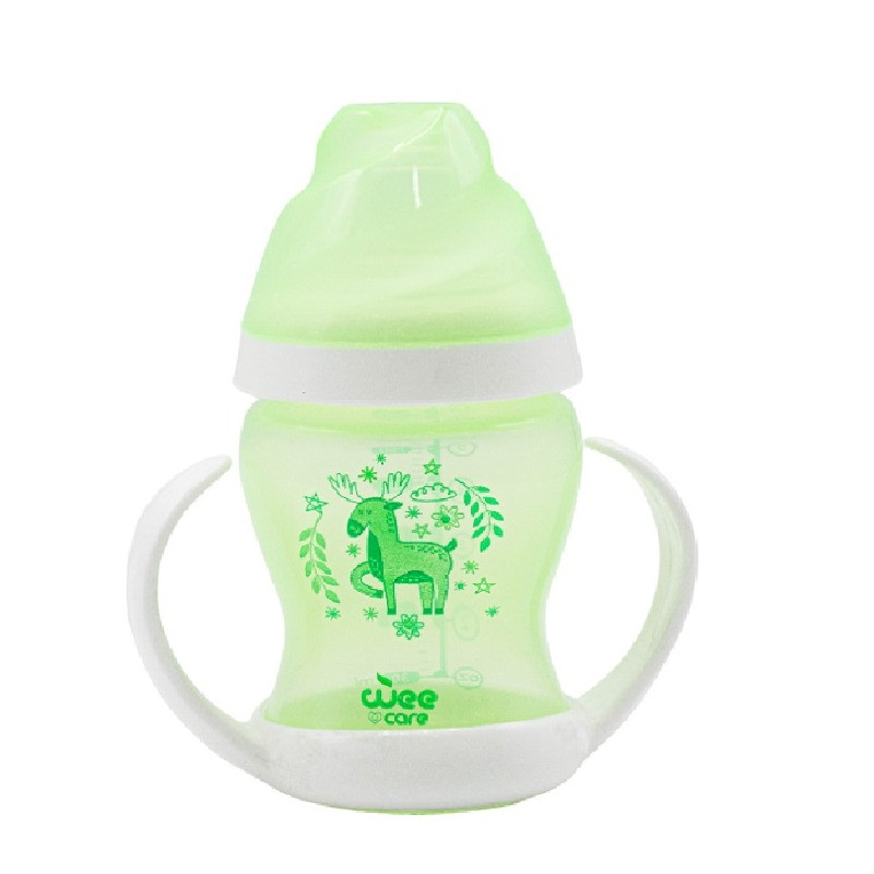 لیوان وی کر مدل سر سیلیکونی ارتجاعی Latch طرح گوزن کد C706 گنجایش 180 میلی لیتر