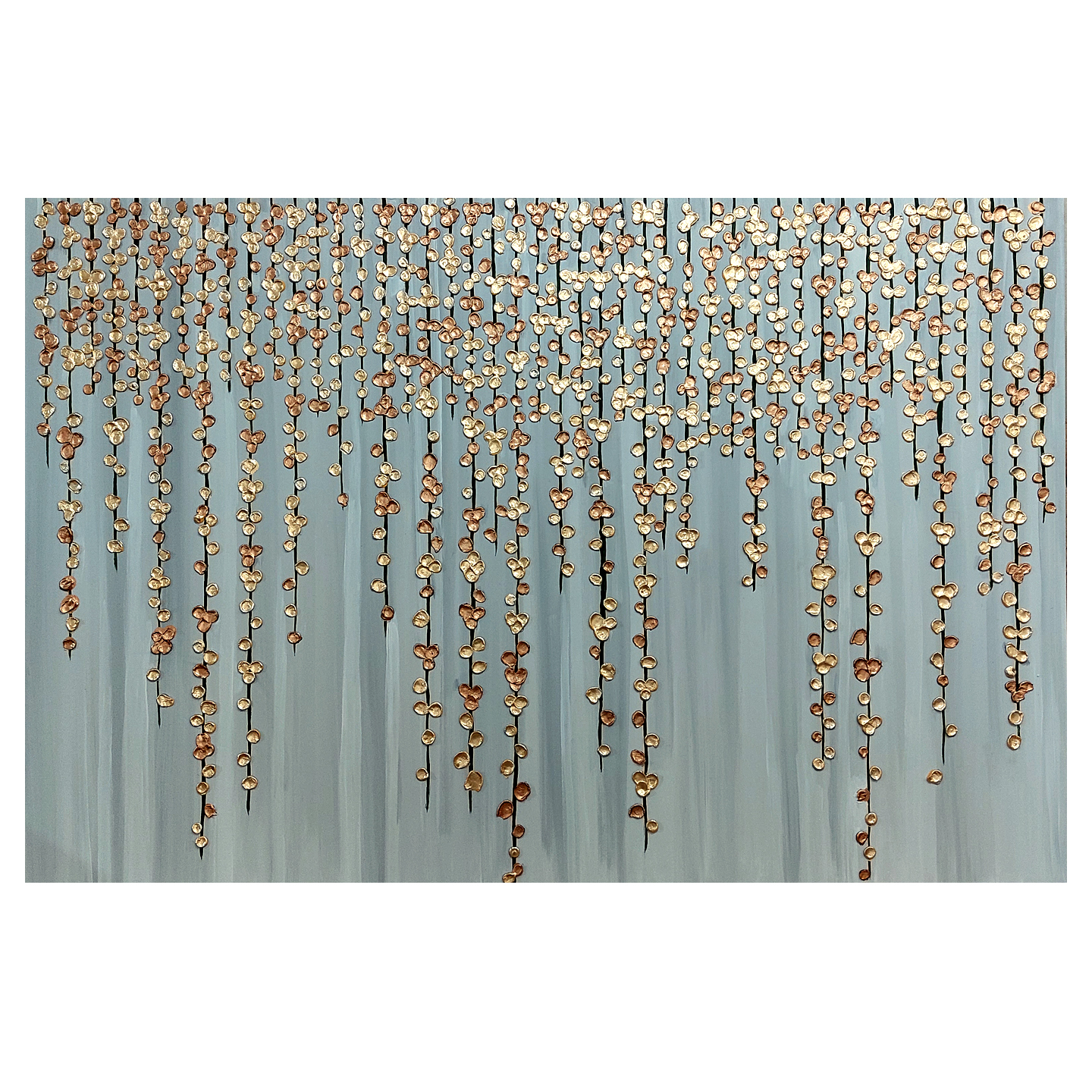 تابلو نقاشی ورق طلا مدل ریسه نقش برجسته کد 900