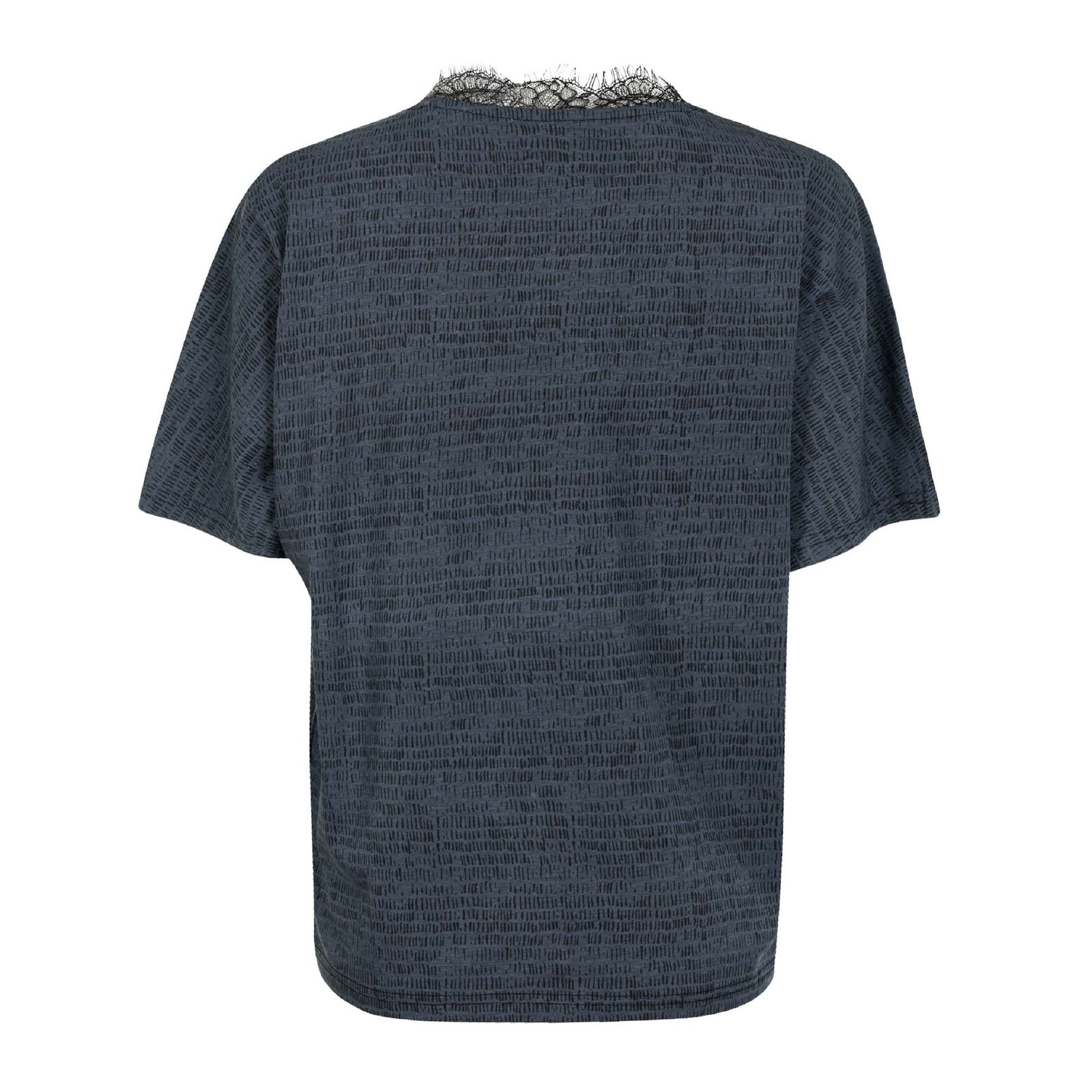 تی شرت آستین کوتاه زنانه جوتی جینز مدل یقه هفت کد 1551215 رنگ طوسی تیره -  - 2