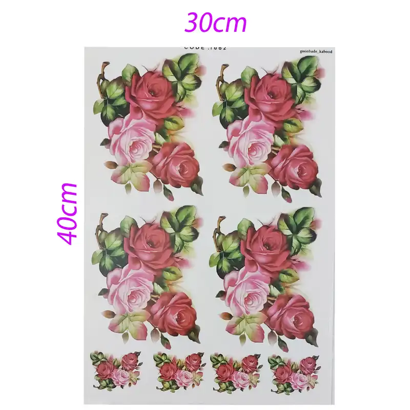 برچسب ترنسفر مدل رز جاودانه