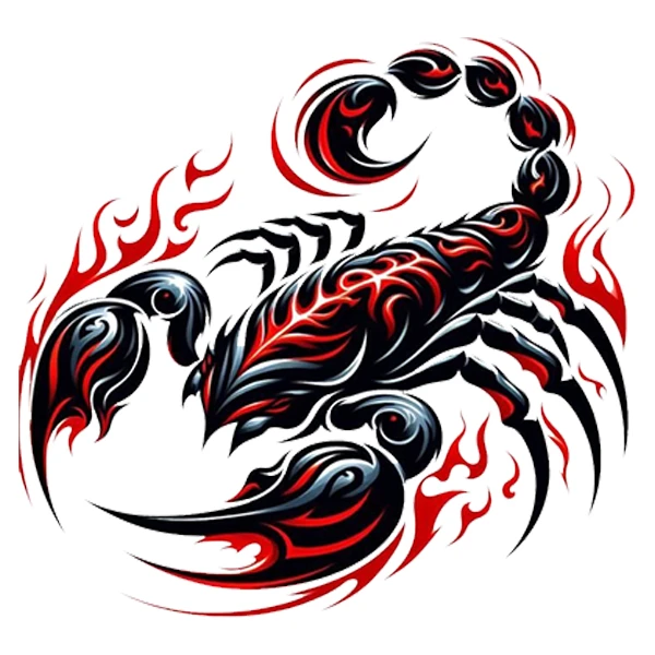 استیکر پارچه و لباس پاد آفرین طرح عقرب کد 4114