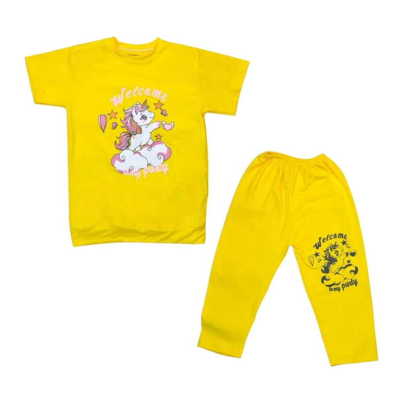 عکس شماره 5 : ست تی شرت و شلوارک دخترانه مدل pj1029