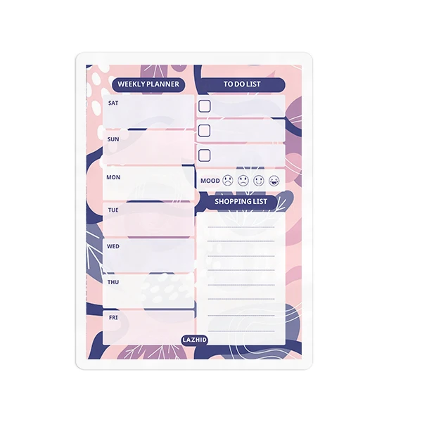 تخته وایت برد لاژید مدل پلنر برنامه ریزی کد PL026 سایز 20*30 سانتی متر 