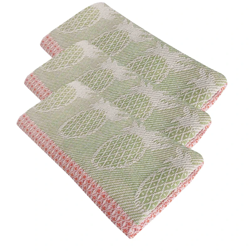 دستمال نظافت خانه و آشپزخانه پنبه‌، نخ مدل نیلا بسته 3 عددی