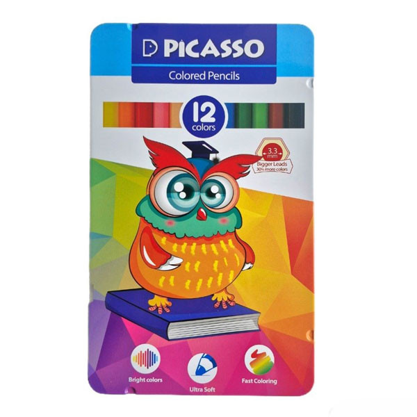 مداد رنگی 12 رنگ پیکاسو مدل gol 12_t