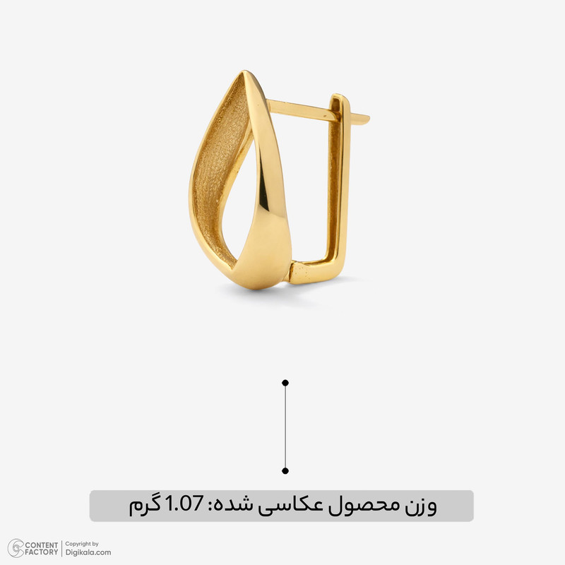 گوشواره کلیپسی طلا 18 عیار زنانه جواهری راز مدل 2412-22 - 4
