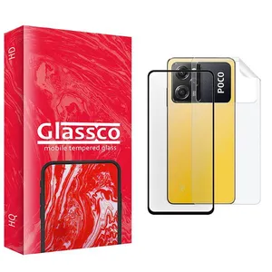 محافظ صفحه نمایش شیشه ای گلس کو مدل CGo1 مناسب برای گوشی موبایل شیائومی Poco X5 Pro  به همراه محافظ پشت گوشی