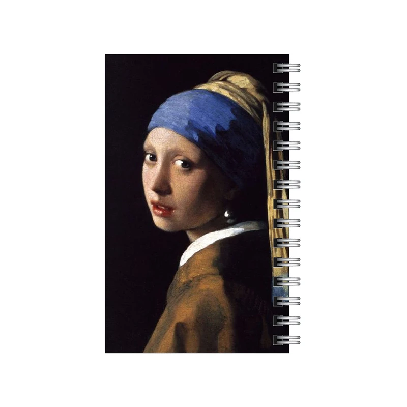 دفترچه یادداشت مدل to do list طرح دختر گوش مروارید کد 5122624