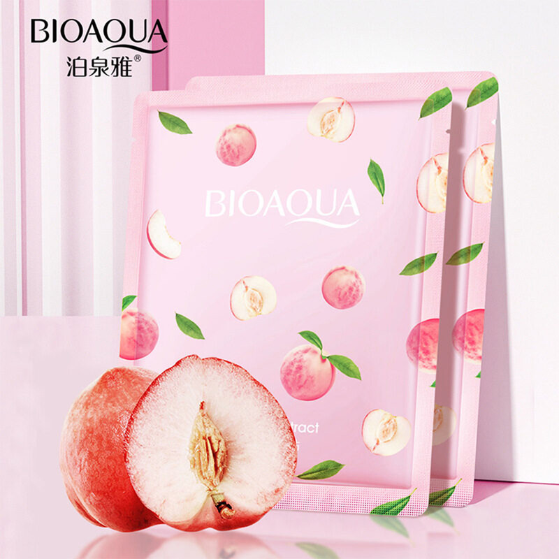 ماسک صورت بایو آکوا مدل peach وزن 30 گرم بسته 5 عددی ماسک صورت بایو آکوا مدل peach وزن 30 گرم بسته 5 عددی