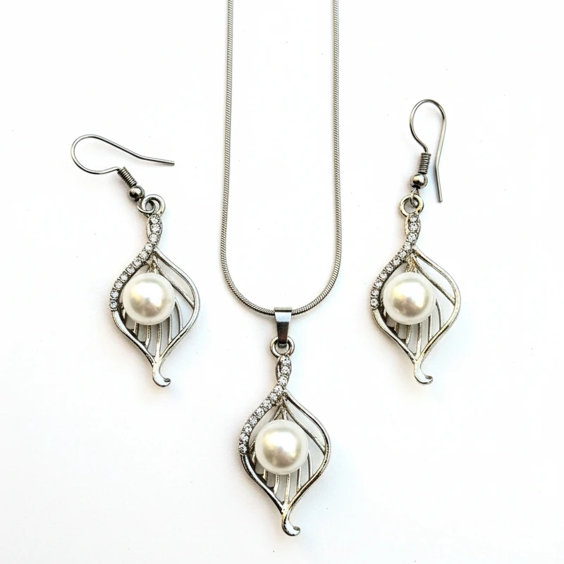 نیم ست زنانه مدل جواهری مرواریدی ۲