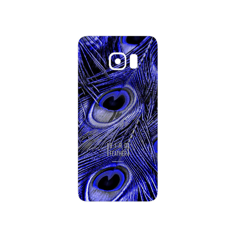 برچسب پوششی ماهوت مدل Purple Feather مناسب برای گوشی موبایل سامسونگ Galaxy S6 Edge