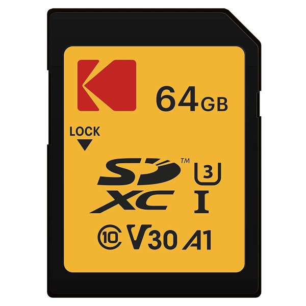 کارت حافظه SDXC کداک مدل A1 - V30 کلاس 10 استاندارد UHS-I U3 سرعت 100mbps ظرفیت 64 گیگابایت