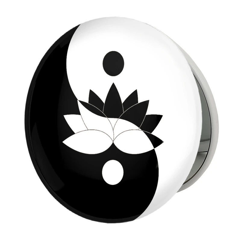 آینه جیبی خندالو طرح یین و یانگ مدل تاشو کد 30523