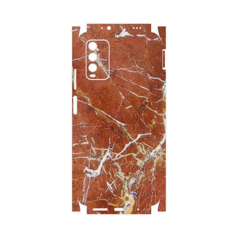 برچسب پوششی ماهوت مدل Red Marble-FullSkin مناسب برای گوشی موبایل شیائومی Redmi Note 9 4G