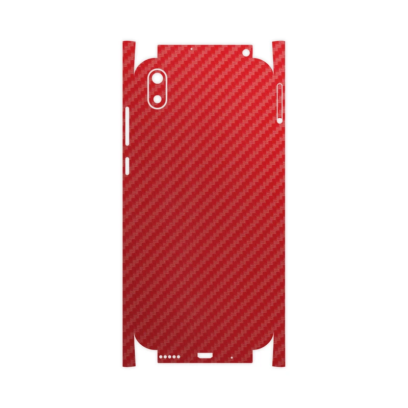 برچسب پوششی ماهوت مدل Red-Fiber-FullSkin مناسب برای گوشی موبایل هوآوی Y5 2019