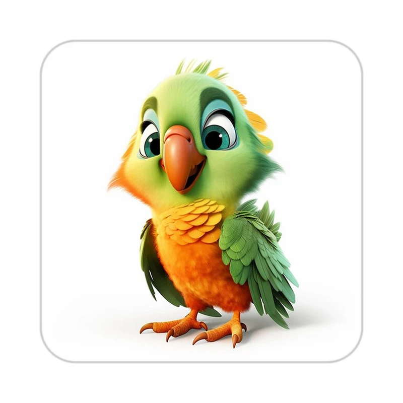 زیر لیوانی کاکتی طرح حیوانات کارتونی مدل mp28003