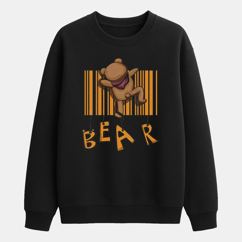 سویشرت مردانه باهرپوش شرق مدل دورس خرس تدی بارکد کد mo335