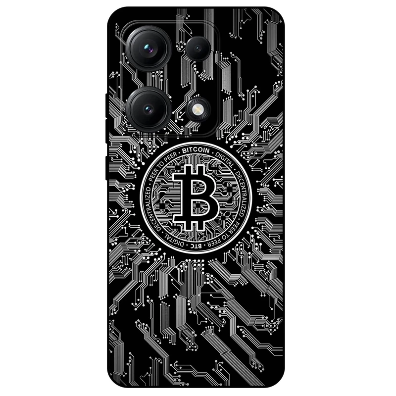 کاور مگافون طرح بیت کوین مدل 7737 مناسب برای گوشی موبایل شیائومی Redmi Note 14S