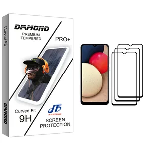JF Diamond glass Screen Protector For Samsung Galaxy A02s Pack Of 3