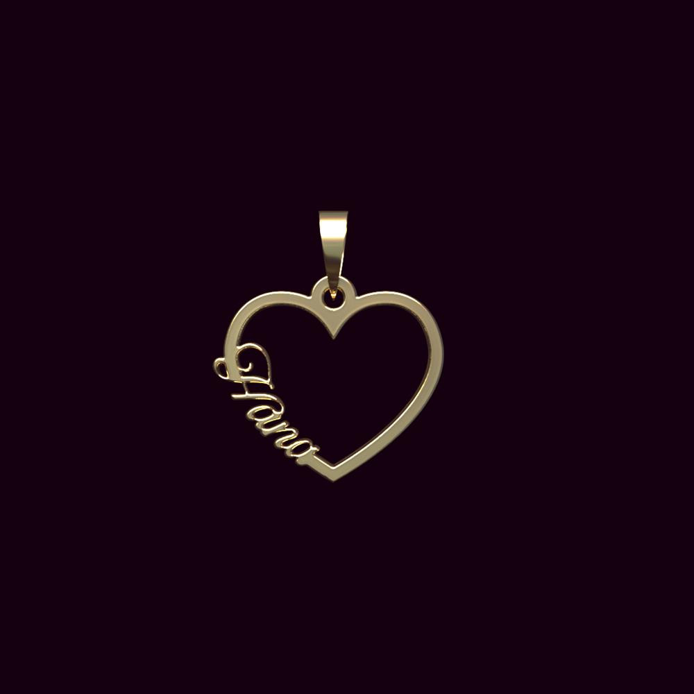 آویز گردنبند طلا 18 عیار زنانه مدوپد مدل اسم هانا hana کد PB1-10546