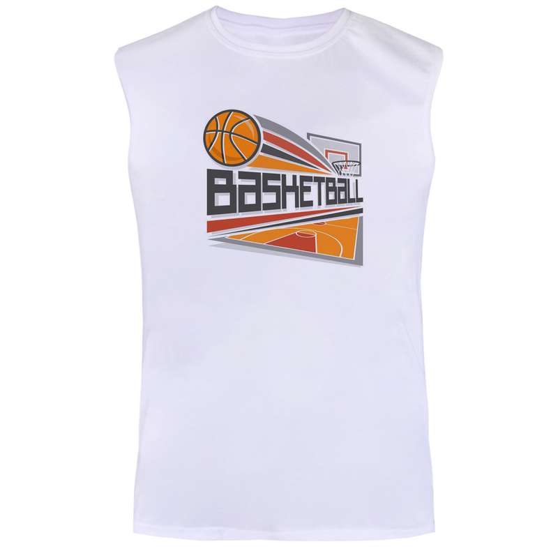 تاپ مردانه مدل بسکتبال  کد BA520  رنگ سفید