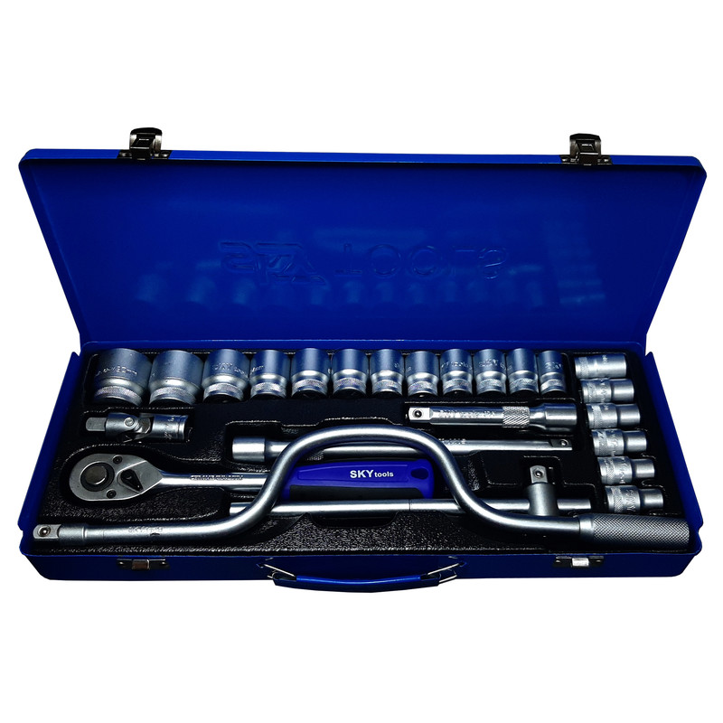 آچار و سری بکس اسکای مدل FG12-20 سایز 1.2 اینچ مجموعه 24 عددی