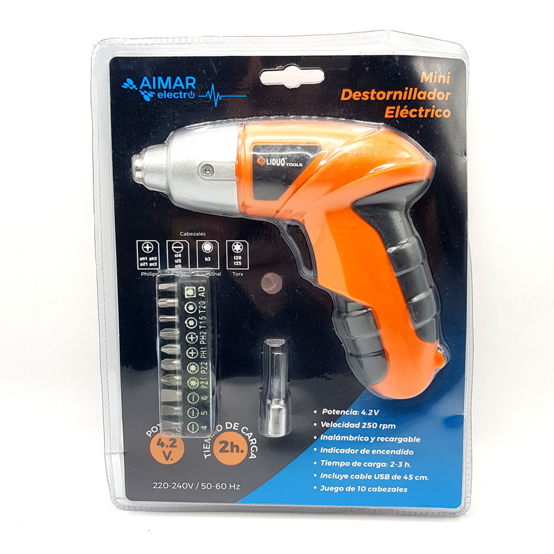 پیچ گوشتی شارژی لیدو مدل 4.2v مجموعه 11 عددی