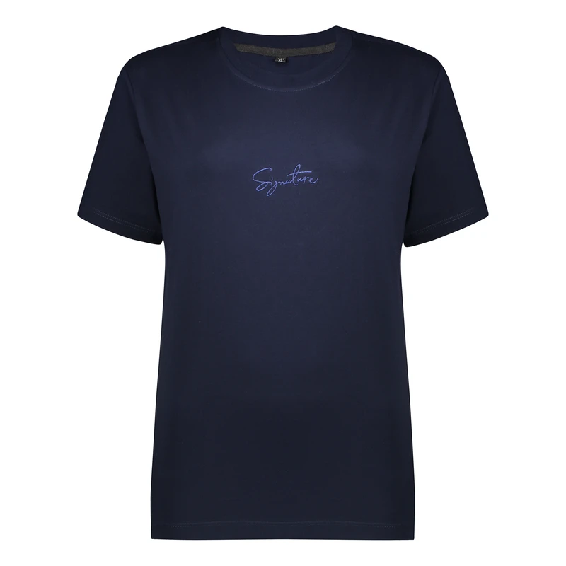 تی شرت آستین کوتاه زنانه مدل رگولار سیگنچر