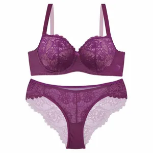 ست شورت و سوتین زنانه نوشه پوش مدل َAN73006 رنگ بادمجانی